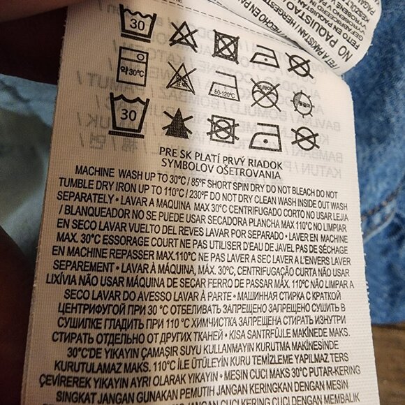 Mango Mid-rise denim bermuda shorts with pleats damaged Blue Size 12 - Picture 14 of 16